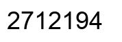 Number 2712194 black image