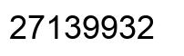 Number 27139932 black image