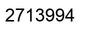 Number 2713994 black image