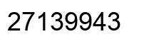 Number 27139943 black image
