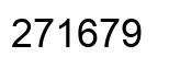 Number 271679 black image