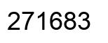 Number 271683 black image