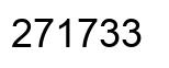 Number 271733 black image