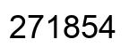 Number 271854 black image