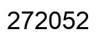 Number 272052 black image