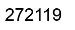 Number 272119 black image
