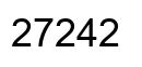 Número 27242 imagen negro