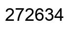 Number 272634 black image