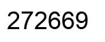 Number 272669 black image