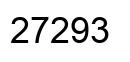 Number 27293 black image