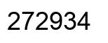Number 272934 black image