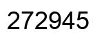 Number 272945 black image