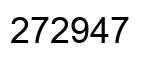 Number 272947 black image