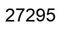 Número 27295 imagen negro
