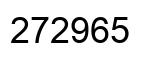 Number 272965 black image