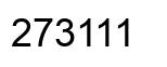 Number 273111 black image