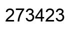 Number 273423 black image
