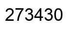 Number 273430 black image