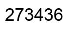 Number 273436 black image