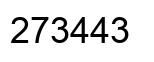Number 273443 black image