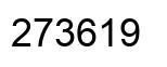 Number 273619 black image
