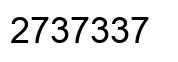 Number 2737337 black image