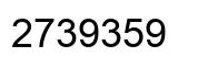 Number 2739359 black image