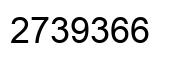 Number 2739366 black image
