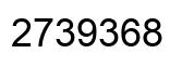 Number 2739368 black image