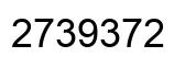 Number 2739372 black image