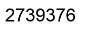 Number 2739376 black image
