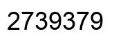 Number 2739379 black image