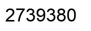 Number 2739380 black image