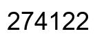 Number 274122 black image