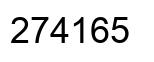 Number 274165 black image