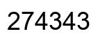 Number 274343 black image