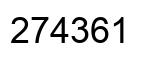 Número 274361 imagen negro