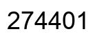 Number 274401 black image