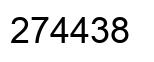 Number 274438 black image
