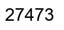 Number 27473 black image