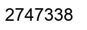 Number 2747338 black image