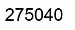 Number 275040 black image