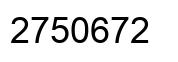 Number 2750672 black image