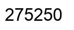 Number 275250 black image