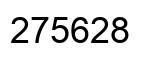 Number 275628 black image