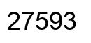 Number 27593 black image