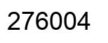 Number 276004 black image