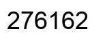 Número 276162 imagen negro