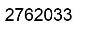 Number 2762033 black image