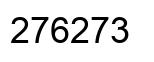Number 276273 black image